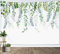 LB Tapisserie Murale Feuille verte Tenture Murale Aquarelle printanière Eucalyptus Feuilles Couverture Murales Planter fond blanc Tapisseries Decoration pour Maison Salon Chambre Dortoir,150x100cm