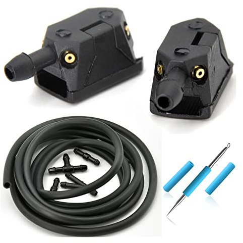 WELSAA Scheibenwaschdüse Auto Scheibenwischer Wischerblatt Wassersprühdüsen Düsen Für V&W G&olf 2 3 4 5 6 7 8 GTI GTD R R32 MK1 MK2 MK3 (Farbe : with Regulator)