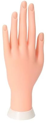 zalati Practice Hand for Acrylic Nails, Mannequin Hand Mold for Nail Art Beauty Beginner Training - Left Hand