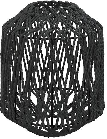 vidaXL Lampenschirm Schwarz Ø23x28 cm Eisen und Papier