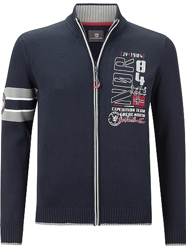 Jan Vanderstorm Herren Strickjacke Roluf dunkelblau, 3XL (XXXL) - 64/66