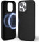 MOFT Magnetic Case for iPhone 15 Pro Max Compatible with MagSafe, MOVAS Vegan Leather Case Cover, Touch Sensation, Color Retention, Scratch & Stain Resistant, Easy to Clean, Jet Black