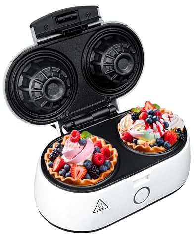 ADLER Gofrera, 1400 W de potencia máxima, tamaño de gofres 9 x 4 cm, mango no calentado, negro