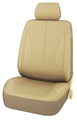 REPELKY Sitzbezüge Auto Autositzbezug Stuhl Sear Protector Leder Sitzkissen Für Benz W204 W205 W211 W212 W213 W203 GLC GLK GLA GLE Glk W220 CLA Für Vito Auto Sitzschoner (Farbe : 1 SEAT Beige)