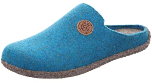 Rohde Damen Pantoffel Hausschuh Filz Follonica 7032, Größe:42 EU, Farbe:Türkis