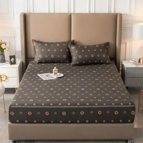 Coprimaterasso a Sei Lati con Cerniera Coprimaterasso Impermeabile Copripiumino Singolo Queen King Twin