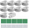 WYAN 10 Pezzi Semicircolare Clip di vetro,Staffa regolabile per mensola in vetro,Acciaio inox 304,Vetro adattivo Spessore 6-9 mm(Con viti)