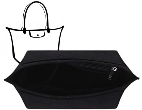 Charinor Premium Taschen Organizer für Longchamp, Taschenorganizer S aus Filz(SchwarzS)