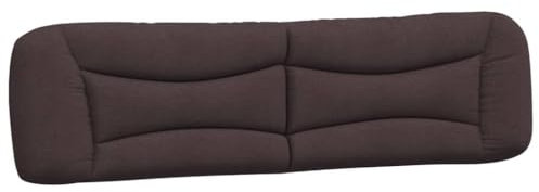 vidaXL Kopfteil Kissen, Kopfteilkissen mit Reißverschluss, Rückenkissen mit hervorragender Rückenlehne, Kopfkissen Lesekissen, Dunkelbraun 200cm Stoff