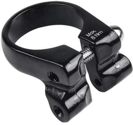 Bike Seat Clamp,Quick Release Seatpost Collar Rack Clamp Adapter Aluminum Alloy Bicycle Black Connector for Seatpost Mounts Post Seat Components