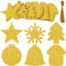 30 Stück Weihnachten Geschenkanhänger Gold Blatt Weihnachtsanhänger aus Papier Folie Etiketten mit Schnur Weihnachten Geschenkkärtchen in Formen Geschenk Verpackung Basteln Deko(Gold,lustig)