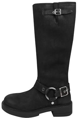 FREUDE® Stiefel Damen Betsy| Hohe Biker-Stiefelette für Damen aus 100% Leder