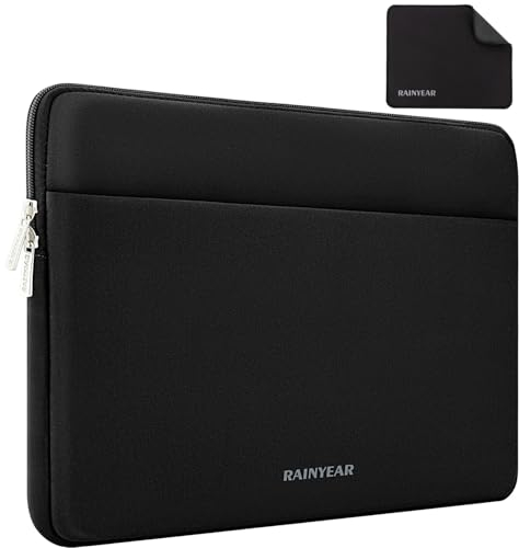 RAINYEAR Housse pour Ordinateur Portable 17 Pouces Compatible avec Ultrabook Notebook Chromebook 17-17, 3 Pouces, Sacoche de Protection Antichoc Lenovo ThinkBook IdeaPad HP Dell 17 Pouces, Noir