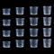 16 vasos medicinales, recipientes de plástico para medicina, vasos medidores transparentes, vasos de mezcla epoxi, para cocina, herramienta de medición de medicina, 4 tamaños diferentes de 10 ml, 15