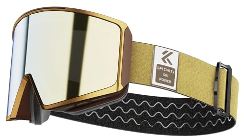 KAPVOE Selbsttonend Skibrille mit Magnetgläsern, Anti-Nebel, für Herren, Damen Jugendliche, kompatibel mit Helm K719
