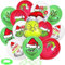 Weihnachtsdeko, 30/31 Stück Weihnachtsballon, Weihnachten Latex Ballons Party Deko, Rot Grün Weiße Luftballons, für Christmas Party Deko Neujahr Geburtstag (Grün 1)