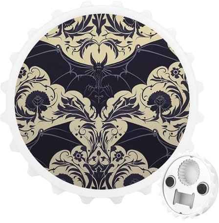 Magnetischer Flaschenöffner mit Kühlschrankaufklebern, Fledermaus-Muster, bedruckt, magnetischer Flaschenöffner für Kühlschrank, Geschenk für Zuhause, Küche, Bars, Partys