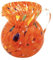 MurArt Gobelets en Murano Lot de 6 verres de 350 ml Collection Marea en verre soufflé à la main en fabrication artisanale Made in Italy (orange, cruche)