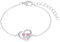 Prinzessin Lillifee Armband 925 Sterling Silber Mädchen Kinder Armschmuck, mit Zirkonia synth., 12+3 cm, Rosa, Herz/Schmetterling, Kommt in Schmuck Geschenk Box, 2039757
