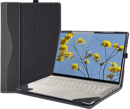 Laptop-Schutzhülle für Lenovo Yoga 7 2-in-1 14ILL10/14AKP10 Notebook-PC-Hülle [nicht für andere Modelle], PU-Leder-Schutzhülle (dunkelgrau, 35,6 cm)