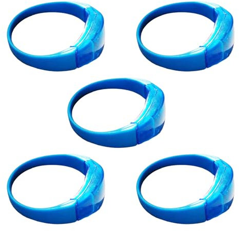 Dcaknri 5pcs Sound Control Concert Voice Control Led Light Armbänder Bangle Glow Blinking Armbänder Festival Partyzubehör