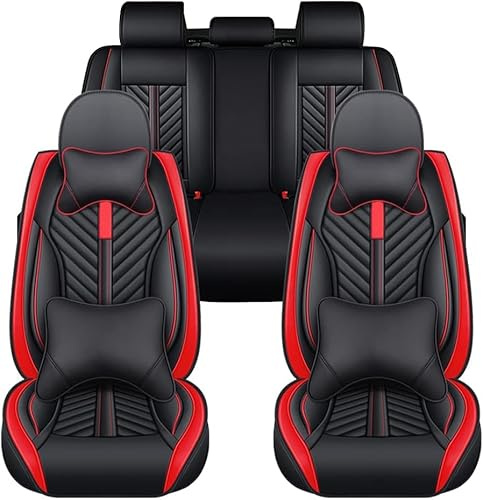 JoyRozTek Autositzbezüge Für Ford Ranger 2003-2027 | PU Leder Komplettset Auto-Schonbezüge, Airbag-freundlich, Autositzbezug Set& Kopfstützenbezügen