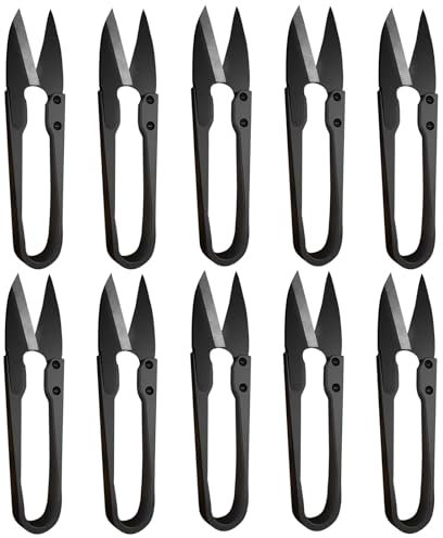 10 Stück Trimmschere,Bonsai Schere,Trimmschere Hanf, Bonsai Beschneiden Schere, Trimmschere Hanf Nähschere Stickschere Nähschere zum Sticken, Nähen, Stricken und für Basteln, Pflanzen