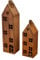 2er Set Laterne Haus H65-95cm Metall Rost Deko Windlicht Shabby Chic Vintage Kerze Kerzenständer Lichtdeko