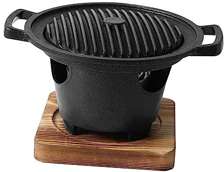 HIAKDOFT 1juego Parrilla De Barbacoa Interior Inoxidable Para Pescado y Verduras y Reuniones Plato De Separado y Diseño Antideslizante