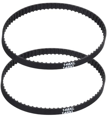 PATIKIL 2 Stück Zahnriemen 74 Zähne 10mm Breite 391mm Länge Gummiriemen Teilung Synchron Geschlossener Zahnriemen Schwarz für 3D-Drucker CNC-Maschinen Industrielle XL148