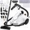 KROQO Steam Cleaner, Steamer with 23 Accessories, Powerful Multipurpose Portable Steamer for Cleaning to Remove Grime, Grease, for Multi-Purpose and Multi-Surface Floors, 16.4ft Power Cord