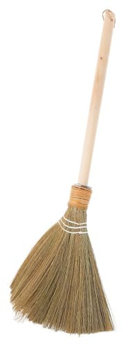 OFFIGAM Handmade Corn Broom Wooden Handle for Boys and Girls Soft Indoor and Outdoor Sweeping Brush Mini Cleaning Toy for Toddlers for Playtime and Household Dusting