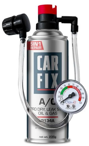 CARFIX, Kältemittel Ersatzgas r134a Auto Klimaanlage Nachfüllset - Klimaanlage Wohnmobil - entspricht 660g, 1 Dose, 5in1, 235g,