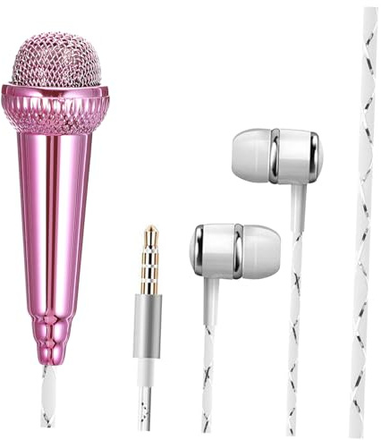 TIDTALEO Portable Mini Microphone Tiny Mic for Phone Voice Recording Compact Wired Karaoke Mic with Sound Capture Plastic Material for Outdoor and Indoor Use