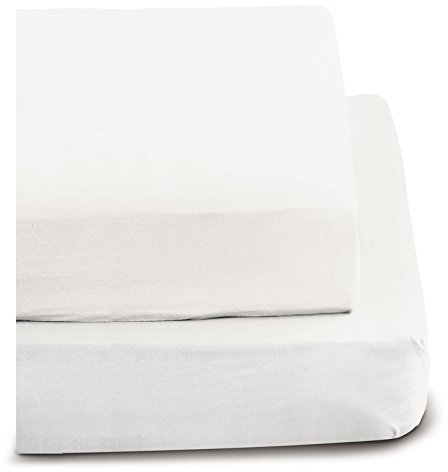 Irisette Feinbiber Spannbetttuch Merkur (weiß, 100x220 cm)
