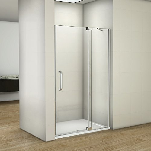 90x195cm Duschtür Nischentür Duschabtrennung Drehtür 8mm Echtglas mit Nanobeschichtung P3G