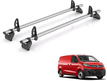 Rhino Roof Rack for Vauxhall Vivaro (2019+) 2x Steel Roof Bars - Kammbar Fleet - JC2FL