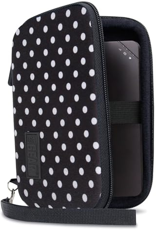 USA Gear Mobiler WLAN-Hotspot-Tragetaschenhalter mit Ethernet-Kabeltasche – kompatibel mit GlocalMe, Skyroam Solis, Netgear, TP-Link M7450 M7650 M7350, Huawei, Tenda 4g185 und mehr - Tupfen