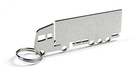 DisagrEE Schlüsselanhänger Sattelzug - Truck LKW - Hochwertiger Edelstahl gebürstet