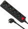 Maclean MCE196G 4-Fach Steckdosenleiste 3m mit Schalter Mehrfach Steckdosen Stecker Leiste Kinderschutz Schuko 3500W