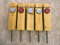 5 x 12 inch (30cm) Timber Reflective Keep Off Grass Verge Posts Push in Ground Both Sides Reflective