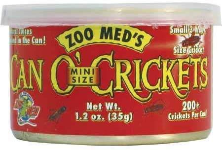 Zoo Med Can O' Mini Sized Crickets 1.2 oz (200 Crickets) - Pack of 10