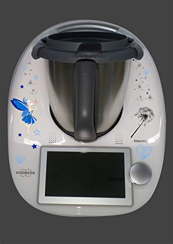 Aufkleber passend für Thermomix TM 6 Fee Pusteblume in mehreren Farben (blau)