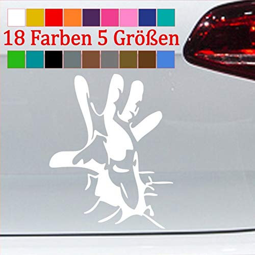 generisch Horror Hand Sticker Aufkleber Grab Skelett Scary Movie Scream Decal JDM 10-Weiß 7,5x6cm