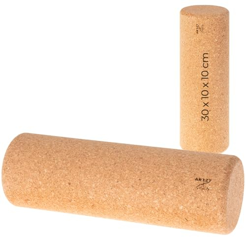 ARTZT vitality Faszienrolle Kork | Faszienmassage Roller zu 100% aus Kork gefertigt | Nachhaltig und antibakteriell | Rolle zur Faszienmassage | Korkrolle Made in Portugal Beige, 30 x 10 cm