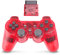 Wireless Controller for PS2 Dual Shock, Gamepad Remote Compatible with Playstation 2 (Clear Red)