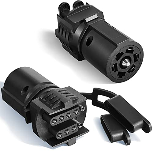 Frienda 2 Pack 7 Pin to 4 Pin Trailer Plug Adapter, 2-in-1 Design