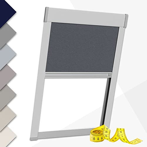 Victoria M. Dachfensterrollo nach Maß Thermorollo Verdunkelungsrollo Sonnenschutz-Rollo kompatibel mit Fakro Dachfenster, Schraubmontage, Fenstertyp FYP