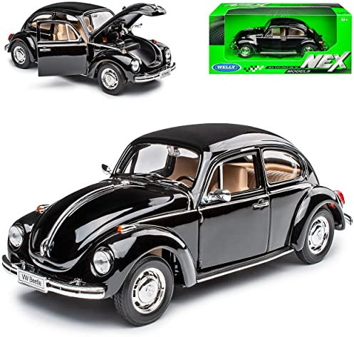 Welly Volkwagen Käfer Coupe Schwarz 1/24 Modell Auto