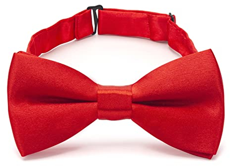 RSXING Kinder Jungen Fliege Kinderfliege Klassische vorgebundene Fliege Kleinkinder Fliege Baby Verstellbare Smoking Fliege für Hochzeit Geburtstag Party Mode Zubehör - Rot